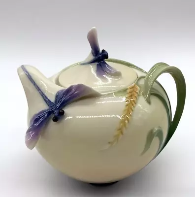 Buy Franz Porcelain Stunning Dragonfly Lidded Sugar Bowl FZ00119 • 65£