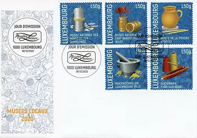 Buy Luxembourg Art Stamps 2020 FDC Local Museums Pottery Handicrafts 5v S/A Set • 4.87£