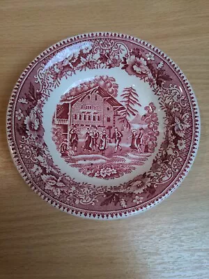 Buy Vintage Thomas Hughes  & Son China, Avon Cottage  Bowl, Red • 3.50£