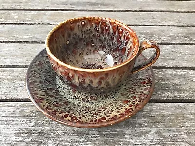 Buy Kernewek Cornish Honeycomb Fosters Slipware Vintage STYLE Cup And Saucer • 12£