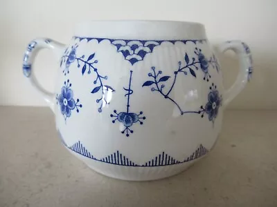 Buy Vintage Early Furnivals Denmark 2-Handled Blue & White Sugar Bowl NO LID • 15£