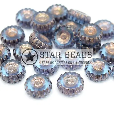 Buy Czech Table Cut Glass Daisy Beads For Jewellery Making - Pick Colour & Size • 3.80£