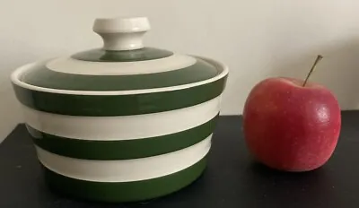 Buy T G Green Cornishware Green Stripe Rare Lidded Storage Butter Dish Bowl Jar • 49£