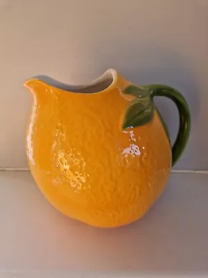 Buy Antique Majolica Pottery - Orange Formed Jug • 15£