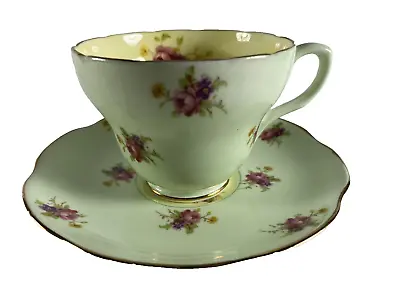Buy Eb Foley Bone China - Foley Floral - Cup And Saucer - Gold Trim Rare Two-tone • 37.89£