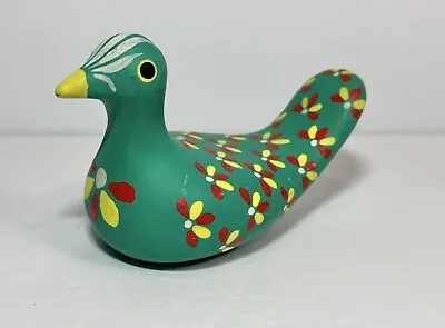 Buy Mexican Art Pottery Bird - Del Potosi Mexico - Vibrant Hand-Painted Design Rare • 14.43£
