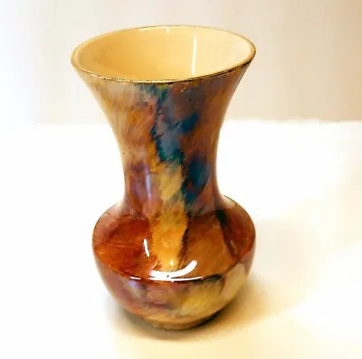 Buy Vintage J Fryer Oldcourt Ware Handpainted Lusterware Vase 170 Mm • 9.99£