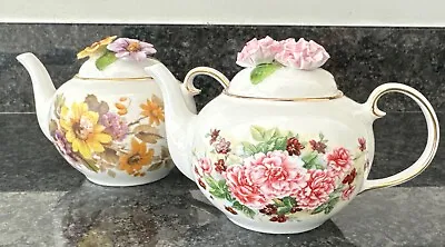 Buy Royale Stratford Country Cottage Teapots. Old Fashioned Pinks, Chrysanthemums • 138£