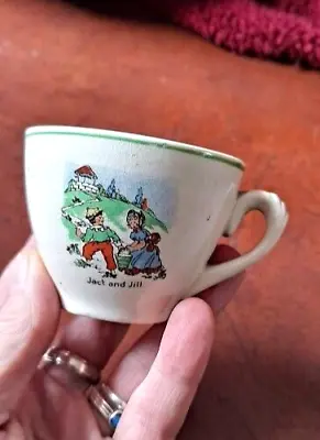 Buy Vintage 1930s Ceramic Mini Doll's Tea Cup / Childs Nursery Ware  'Jack & Jill' • 9.99£