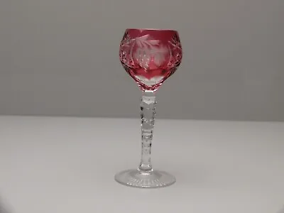 Buy Nachtmann Crystal Traube Cut Cranberry Cordial Liqueur Glass 4 1/2  11.4 Cm Tall • 19.99£