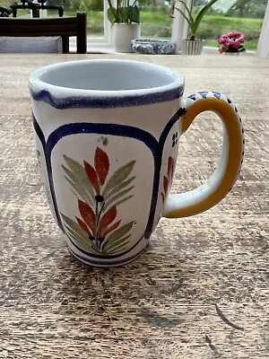 Buy Henriot HB Quimper Pottery Mug French Faience Breton Style  • 2.49£