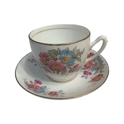 Buy Duchess Teacup And Saucer Fine Bone China; Made In England Multi Floral Vintage • 28.94£