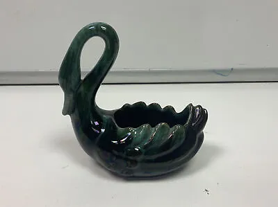 Buy Blue Mountain Pottery Canada Green Swan Vintage Posy Holder • 9.99£