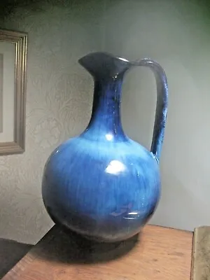 Buy Linthorpe ( Unmarked) Pottery Blue Jug Christopher Dresser Design C1880 20cm  • 65£