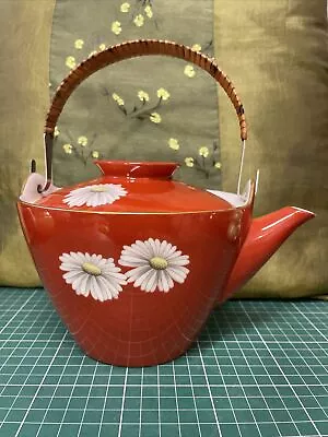 Buy Vintage Retro Japanese Noritake Fine China Daisy Tea Pot Wrapped Handle C.1960 • 15£