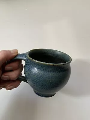 Buy Irish Studio Pottery Mug Coffee Cup Hand Thrown Tea Cup Blue Coffee Mug • 4.99£