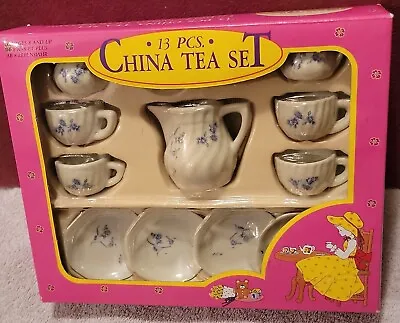 Buy 13 Pcs Children's Vintage China Tea Set NOS • 16.12£