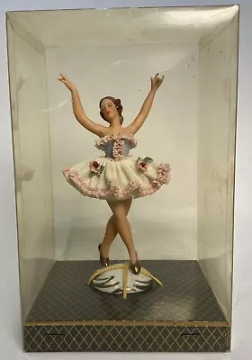 Buy NEW VTG Dresden Lace Porcelain Ballerina Figurine 6” Germany Lady Dancer Box NOS • 137.57£