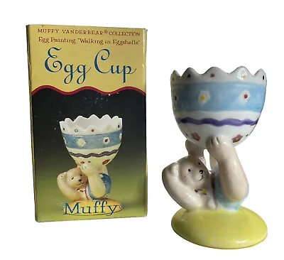 Buy Vintage MUFFY VANDERBEAR Easter Egg Cup  Walking In Eggshells  Hand Painted Bear • 6.82£