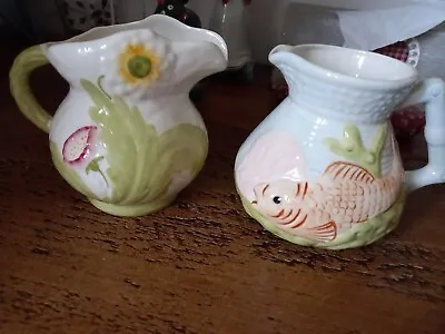 Buy Shorter And Son Pottery Dahlia And Fish Jugs  • 5.99£