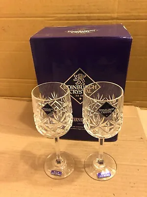 Buy Set Of 2 X Edinburgh Crystal Small Wine / Sherry Glasses, Boxed • 12£