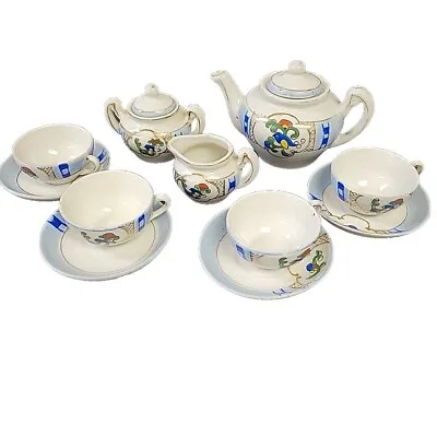Buy Vintage Childs 11 Piece China Tea Set Cups Saucers Tea Pot Sugar & Creamer Japan • 21.31£
