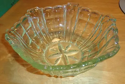Buy Vintage Light Green Glass Fruit Bowl Very Good Condition • 2£