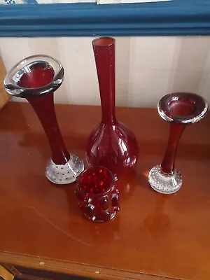 Buy A Selection Of Ruby Red Glassware • 12£