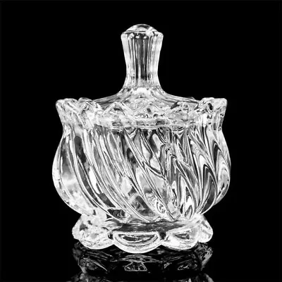 Buy Clear Crystal Effect Glass Sugar Sweet Candy Serving Bowl Jar Pot • 7.99£