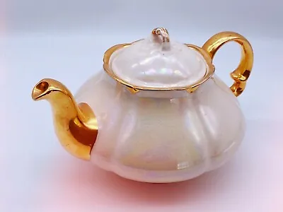 Buy Burslem Antique Teapot Gilded Pearl Effect • 136£