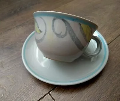 Buy Vintage 1950s Denby Stoneware Tea Cup & Saucer Peasant Ware - VGC • 8.99£