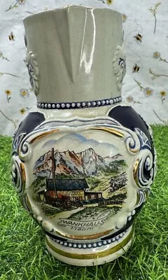 Buy Vintage German Pitcher Salt Glazed Stoneware Wine Jug Wankhaus 1780m Painting • 19.99£
