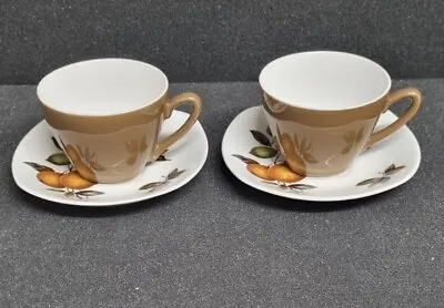 Buy Vintage Midwinter Stylecraft Tea Cups And Saucers X 2 Orange And Lemons Fashion  • 6.99£