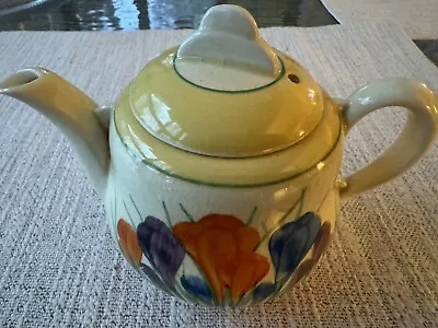 Buy A Rare Early Clarice Cliff Athens Tea Pot  Autumn Crocus  Pattern 1950 • 175£