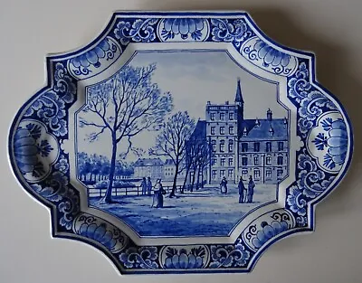 Buy Beautiful Porceleyne Fles Royal Delft Wall Plaque With Hofvijver In The Haque • 153.46£