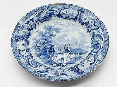 Buy Antique Rural Scenery China Willow Pattern Blue And White Plate Goodfellow • 24.99£