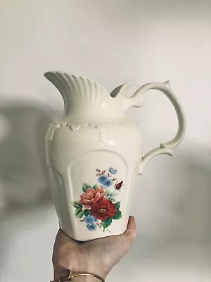 Buy Price Kensington Jug Floral Ceramic Glazed Flared Vase Vintage • 13.75£