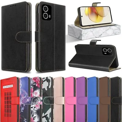 Buy For Motorola Moto G53 5G Case, Slim Leather Wallet Magnetic Stand Phone Cover • 5.45£