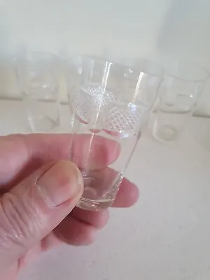 Buy Antique Glasses 5 X Cut Crystal Glasses Liqueur Tot Dram • 16.99£