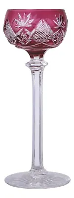 Buy VAL St LAMBERT Crystal - Berncastel Cut - Coloured Liqueur Glass - Cranberry • 49.99£