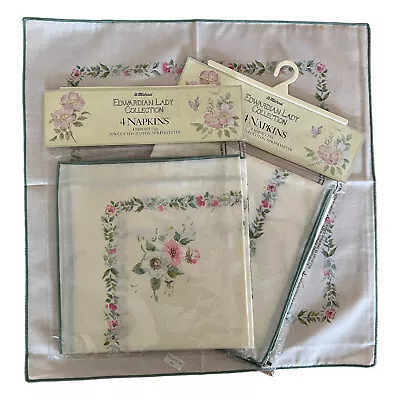 Buy NEW Vintage M&S 2 Sets Of Edwardian Lady Collection Napkins (7 Pieces, 43x43 Cm) • 14.95£