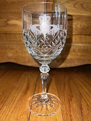 Buy Galway Crystal Claddagh Wine Glass 7” X  2.75” Discontinued HTF Made In Ireland • 38.36£