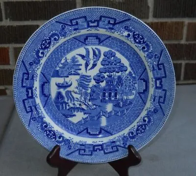 Buy Ridgway Blue Willow Louncheon / Dinner  Plate Semi China England • 4.79£