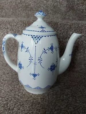 Buy Furnivals Denmark Blue And White Coffee Pot Teapot ~ England • 18.99£