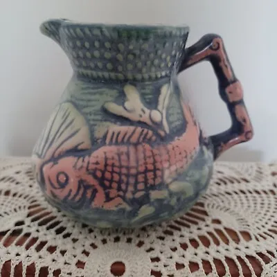 Buy Shorter And Sons Majolica Staffordshire England Fish Pitcher Matte Finish 4.5” • 23.97£