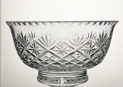Buy Gorgeous Lead Crystal Cut Glass Decorative Centrepiece Footed Bowl - 23cm, 1.5kg • 40£