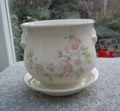 Buy Vintage St Michael Edwardian Lady Roses Ceramic Planter / Plant Pot And Dish • 9.90£