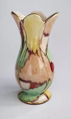 Buy 1930's  German Multicolour Drip Glaze Tulip  Shaped Bud Vase 536-15  • 15£