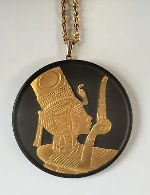 Buy Wedgwood Jasperware Black And Gold Egyptian Pendant  - Jewellery • 145£