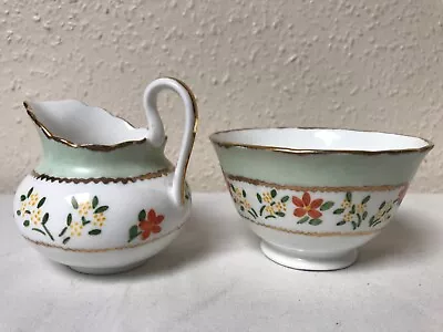 Buy Vintage Tuscan Milk Jug & Sugar Bowl Fine English Bone China Floral/Gilt Paint • 14.95£
